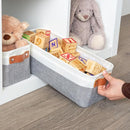 OrganiHaus Narrow Storage Bins 15x06in, Small Closet Bins for Shelves, Bathroom Storage Baskets for Shelves, Narrow Baskets, Fabric Organizer with Handles, Toilet Paper Organizer - 2 Pack, Gray by TinyTreasures Baby Boutique