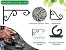 Hanging Basket Hooks 2Pcs Plant Hook,Hanging Plant Hanger Outdoor 9in Metal Plant Bracket for Hanging Flower Baskets,Planters,Lanterns,Wind Chimes by GreenHaven Gardens
