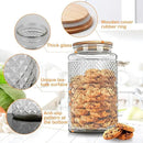 Large Glass Storage Jar, Glass Food Storage Containers with Bamboo Lid, Kitchen Containers Cereal Canisters Decorative Jar for Candy Snack Cookies Coffee Tea Nuts Airtight Glass Jars (Extra Large) by CozyNest Decor
