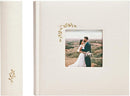 Elegant Linen Photo Album - 200 Acid-Free Pockets for 4x6 Pics - Perfect for Weddings & Gifts by TinyTreasures Baby Boutique