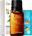 Gya Labs Cistus Essential Oil for Hair - 0.34 Fl Oz - 100% Pure Natural Cistus Oil for Diffuser, Skin, Aromatherapy & Candle Making Scent by CozyNest Decor