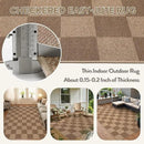 Lahome Checkered Easy Jute Living Room Rugs, 5x7 Large Dining Room Office Carpet Farmhouse Washable Area Rug, Checkerboard Neutral Non Slip Indoor Outdoor Carpet for Bedroom Entry Patio by CozyNest Decor