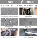KEEPJOY Hanging Laundry Hamper Bag with Free Adjustable Stainless Steel Door 2 PCs Suction Cup Hooks, Best Choice for Holding Dirty Clothes and Saving Space, Grey by CozyNest Decor