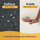 Outdoor Square Corner Seat Cushion, 18.5"x16"x3", Set of 4, Non Slip Seat Cushion Pads with Removable Cover for Patio Furniture, Garden Yard Lawn, Charcoal Gray by GreenHaven Gardens