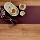 Solino Home Linen Burgundy Table Runner 90 Inches Long - 100% Pure Linen 14 x 90 Inch Table Runner for Fall, Autumn, Thanksgiving - Classic Hemstitch by CozyNest Decor