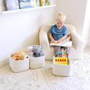 NaturalCozy Storage Cubes 9”x9”x7”Cotton Rope Woven Baskets for Organizing 3-Pack | 9 Inch Cube Storage Bin | Small Basket for Shelf Nursery, Pantry, Decorative Plant, Bathroom Closet, Toy Gift by TinyTreasures Baby Boutique