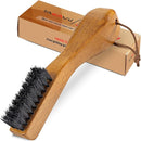TAKAVU Stain Brush, Laundry Brush for Stain Removal, Natural Black Boar Bristle Cleaning Brush with Ergonomic Handle, Suitable for Delicate Fabrics Without Damage, Perfect Laundry, Shoes, Boots, Home by CozyNest Decor