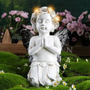 Leekung Angel Statues for Garden Decor - with Solar Powered Light Angel Garden Statues Outdoor Garden Sculptures & Statues Angels Figurines Memorial Praying Sculpture for Patio Lawn Yard Porch Gifts by GreenHaven Gardens