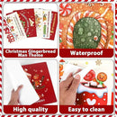 Gingerbread Christmas Placemats Set of 6 Gingerbread Candy Plastic Table Mats Hot Cocoa Place Mats Xmas Gnome Tree Washable Table Decoration for Indoor Outdoor Party Kitchen Dining by CozyNest Decor