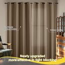 NICETOWN 100% Blackout Curtains for Bedroom 63 Inches Long, Thermal Insulated Room Darkening Window Drapes Grommet for Living Room Energy Saving Thermal Curtain, 2 Panels, 42 x 63 Inch, Khaki by TinyTreasures Baby Boutique