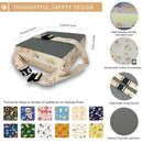 Toddler Booster Seat for Dining Table, Portable Booster Seat for Kitchen Chair, 4 Inch High-Density Foam Cushion with Adjustable Safety Straps and Non-Slip Bottom, Perfect for Kids Travel and Daily by TinyTreasures Baby Boutique