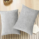 CaliTime Throw Pillow Covers Decorative 20 X 26 Inches Pack of 2 Cozy Chenille Standard Pillow Shams Cases for Couch Sofa Bed Living Room Home Moonbeam Gray by CozyNest Decor