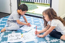Cushmat Stylish Reversible Foam Play Mat (Large, Luxe NAT - Sage Grey Star) - Soft, Waterproof, Durable Play mat for Infants, Babies, Toddler, Kids & Grownup - 6.5ft x 4.5ft by TinyTreasures Baby Boutique