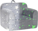 ALIMORDEN Kids Ultra-Soft Snuggle Foam Filled Chair, Single Cuddly Sherpa Reading Couch for Boys and Girls,Star by CozyNest Decor