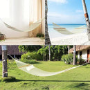 13FT Hammocks, Traditional Hand Woven Cotton Rope Hammock with Free Extension Chains for Outdoor Indoor Patio Yard 450 LSB Capacity for Two Person (Natural) by GreenHaven Gardens