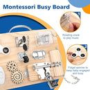 Wooden Montessori Toys Busy Board for 1 2 3 4 Year Old, Baby Toddler Sensory Toys, for Fine Motor Skills, for Autism ADHD by TinyTreasures Baby Boutique
