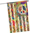 FLAGWIX Peace Hippie Flag - Decorations For Home, Outside, House Flag 30x40, People Living Life In Peace Hippie Flag - USA House Garden Flags - Decorative Outdoor Flags by GreenHaven Gardens