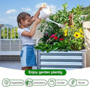 Land Guard Galvanized Raised Garden Bed with Legs, 48×24×32in Large Metal Elevated Raised Planter Box with Drainage Holes for Backyard, Patio, Balcony, 400lb Capacity by CozyNest Decor