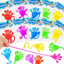 24 PCS Sticky Hands for Kids Party Favors Treat Gift Egg Filler Goodie Bag Stuffer Treasure Box Toy Classroom Carnival Prizes Student Mini Bulk Pinata Slap Hand Sensory Fidget Stretchy Toy Halloween by TinyTreasures Baby Boutique