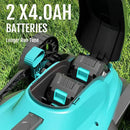 (2025 Model) YARDCARE 36V Brushless Cordless Lawn Mower with 2X4.0Ah Batteries, LED Display Screen, Electric Lawnmower with 5-Position Height Adjustment, 8 Gallon Grass Bag, Charger by GreenHaven Gardens