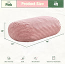 Hobestluk 4FT Bean Bag Chairs Adult Bean Bag with Portable Handle Comfy Large Bean Bag Chair with Removable Cover for Living Room Bedroom or Reading Nook (Stripe Pink, 4FT) by TinyTreasures Baby Boutique