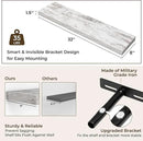 RICHFOCUS 31.5Inch Floating Shelves for Wall 2 Pack Shelves for Bedroom|Kitchen|Bathroom Wall Mounted Rustic Distressed Wood Floating Shelf with Invisible Brackets for Books|Storage|Decor, Rustic by CozyNest Decor
