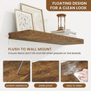 fuqing Floating Shelves for Wall, Bathroom Shelf Wall Mounted for Storage, Shelves with Invisible Bracket for Bedroom, Kitchen, Living Room, Farmhouse Small Book Shelf, 24 Inch Set of 2, Rustic Brown by CozyNest Decor