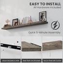 72 inch Floating Shelves for Wall, 8" Deep Rustic Reclaimed Barnwood Shelves, Floating Shelf Wall Hanging Shelves with Invisible Heavy-Duty Metal Bracket | Wall Mounted | Farmhouse Style, 1PC,Grey by CozyNest Decor