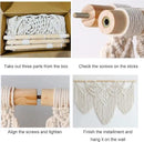 Achart Macrame Wall Hanging Large- Boho Wall Decor- large wall art- Wall Decor Living Room- Macrame Tapestry Boho Decor for Bedroom (Beige-Fringe) by CozyNest Decor