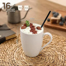 GBHOME 16oz Coffee Mugs Set of 6, Large Ceramic Coffee Mugs for Man, Woman, Dad, Mom, Modern Coffee Mugs Set with handle for Tea/Latte/Cappuccino/Milk/Cocoa. Dishwasher&Microwave Safe,White by CozyNest Decor