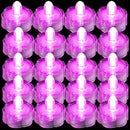 Bright LED Floral Tea Light Vase Submersible Lights for Party Wedding (Pink, 30 Pack) by GreenHaven Gardens