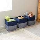 NaturalCozy 13 Inch Cube Storage Bins Cotton Rope Woven Baskets for Organizing 3-Pack | 13 x 13 Storage Cubes | Fabric Square Storage Baskets for Shelves Organizer, Kids Toy Bins, Closet Baby Nursery by TinyTreasures Baby Boutique