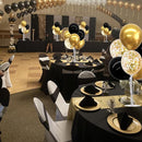 TONIFUL 4 Set Black Gold Balloon Centerpieces for Table,Balloon Stand Kit for Black Gold Party Decor 40th 50th 60th 70th Birthday Decorations Halloween Anniversary Graduation Decorations 2025 by TinyTreasures Baby Boutique