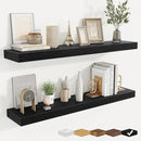 fuqing Floating Shelves for Wall, Bathroom Shelf Wall Mounted for Storage, Shelves with Invisible Bracket for Bedroom, Kitchen, Living Room, Farmhouse Small Book Shelf, 40 Inch Set of 2, Black by CozyNest Decor