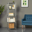 Amazon Basics 5-Shelf Tower Adjustable Storage Shelving Unit, Chrome, 16 D x 16 W x 54 H in by CozyNest Decor