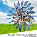 Wind Spinner Large Wind Mill Metal Outdoor Indoor Large Two-Way Wind Sculptures for Garden Patio Yard Decor by CozyNest Decor