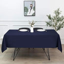sancua Rectangle Tablecloth - 90 x 156 Inch - Water Resistant Spill Proof Washable Polyester Table Cloth, Decorative Fabric Table Cover for Dining Tables, Buffet Parties and Camping, Navy by CozyNest Decor