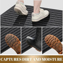 Yimobra Front Door Mat Outdoor Indoor Entrance, 100% Waterproof All-Season All Weather Doormat, Welcome Matt Outside Entry, Non Slip, Low Profile, Heavy Duty Patio Porch Floor Mats,47 x 32,Grey by CozyNest Decor