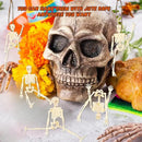 30 Pcs Halloween Mini Skeleton Figurine Decoration 6" Full Body Small Posable Skeletons Plastic Bones with Movable Joints Skeleton Figure for Halloween Garden Graveyard Haunted House Party Decor by CozyNest Decor