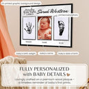 Inkless Hand and Footprint Kit, Baby Keepsake Plaque & Baby Shower Gifts - Ideal as Mom To Be Gift, Nursery Picture Frames, Clean Touch Hand and Footprint Kit (Style 1 - Design 4) by TinyTreasures Baby Boutique