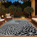 Outdoor Rug 8x10 ft with LED Light, Waterproof Reversible Outdoor Plastic Straw Rug for Patios Clearance, Large Outdoor Area Rug Carpet RV Mat for Camping Backyard Deck Porch Beach by GreenHaven Gardens