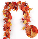 RECUTMS 2 Pack Fall Maple Garland - 5.8 FT/Pcs Autumn Hanging Fall Leave Vines for Home Garden Wedding Party Thanksgiving Dinner Fireplace Door Frame Doorway Backdrop Christmas Decor by CozyNest Decor