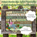 Personalized Retro Garden Metal Sign, Custom Cartoon Character and Name, Funny Garden Decor, Gift for Family, Friends, Women Gardeners, Gardening Lovers, Yard Outdoor Artwork Prints by GreenHaven Gardens