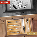 Silverware Organizer Kitchen Drawer Organizer Utensil Organizer Bamboo Silverware Holder Cutlery Organizer in Drawer Flatware Organizer Tray(7 slots, Natural by CozyNest Decor