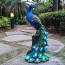 Solar Garden Decor Peacock Statues with Succulent LED Lights,Peacock Figurine Lights Outdoor Decorations for Yard Lawn Patio Balcony Whimsical Art Outside,Gifts for Mom Grandma Women by CozyNest Decor