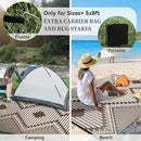 MontVoo Outdoor Rug-Waterproof Camping Rug Patio Rug Mat 6x9 Reversible Plastic Straw Outside Outdoor Rug for RV Camping Picnic Balcony Backyard Pool Deck Porch Modern Boho Beige Brown by GreenHaven Gardens