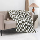 LOMAO Throw Blankets Flannel Blanket with Checkerboard Grid Pattern Soft Throw Blanket for Couch, Bed, Sofa Luxurious Warm and Cozy for All Seasons (Dark Olive, 90"x110") by CozyNest Decor