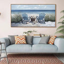 HGUAOA Coastal Wall Art - Large Landscape Wall Pictures for Living Room, Bedroom Pictures, Ocean Beach Artwork, Blue Above Bed Wall Decor Coastal Landscape Wall Art,Framed Beach Pinting by CozyNest Decor