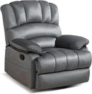 Luxlen Manual Recliner Chair, Reclining Chair with Overstuffed Armrest and Backrest, Living Room Single Sofa Recliners,Light Grey by CozyNest Decor
