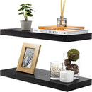 Sorbus Floating Shelves for Wall - 24" Bathroom Shelves, Wall Decor for Bedroom, Kitchen, Living Room, Home Decor & Book Storage - Mounted Floating Shelf with Invisible Brackets (Black, 2 Pack) by CozyNest Decor
